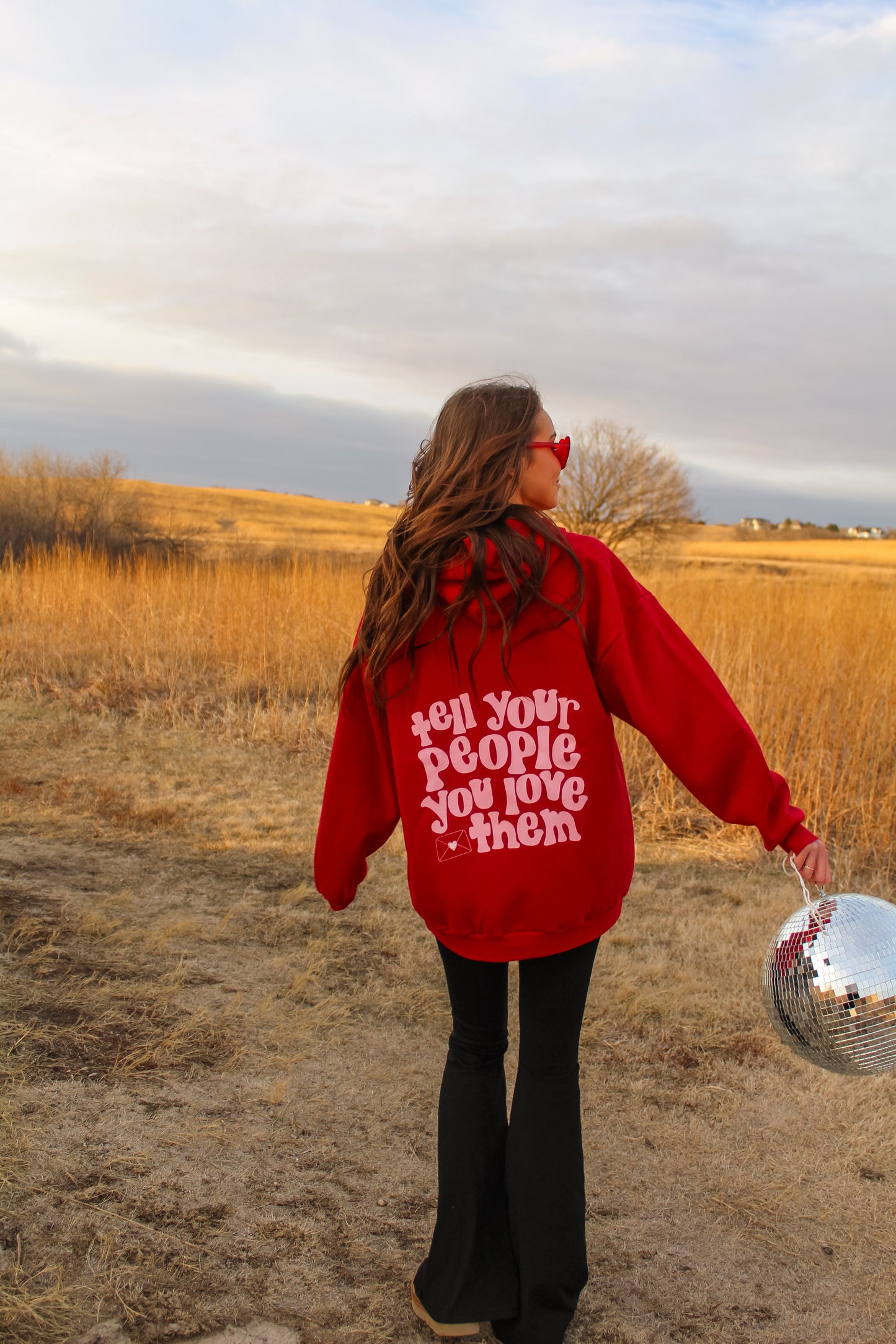 Tell Your People You Love Them Hoodie Red