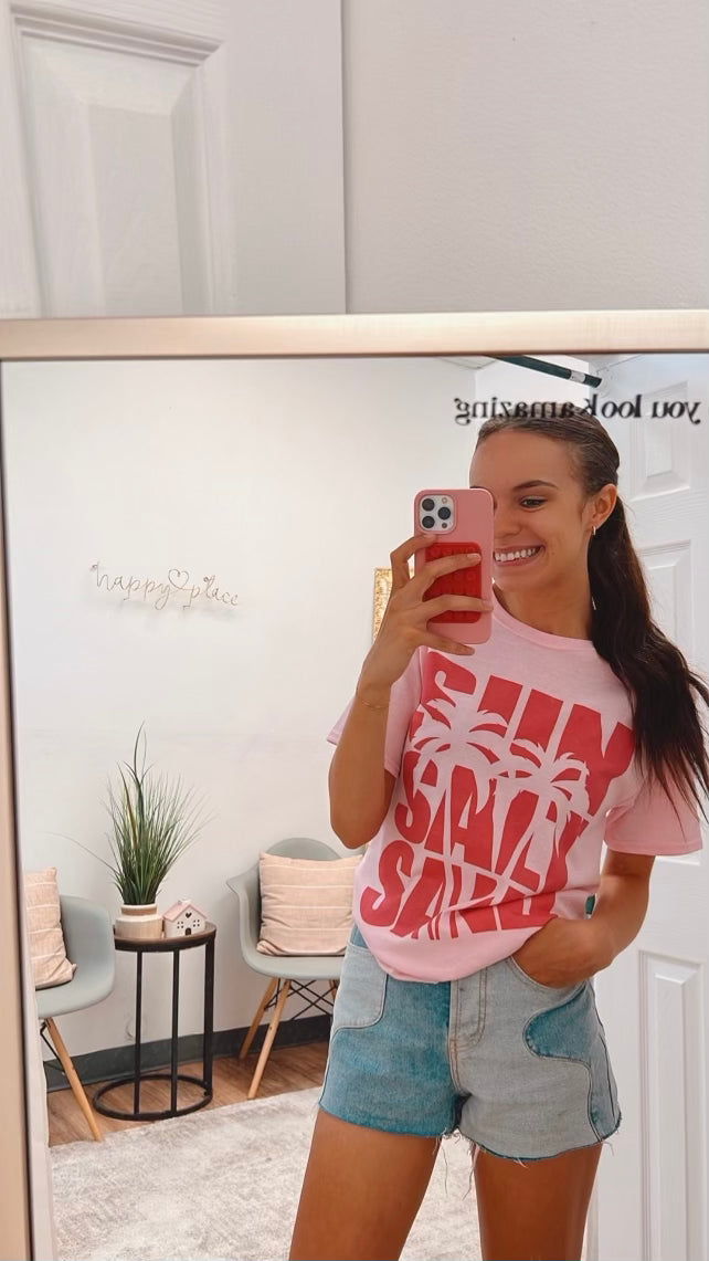 Pink Beach Tee