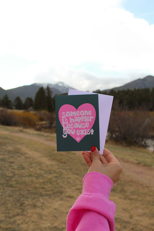 Someone Is Happier Card Green