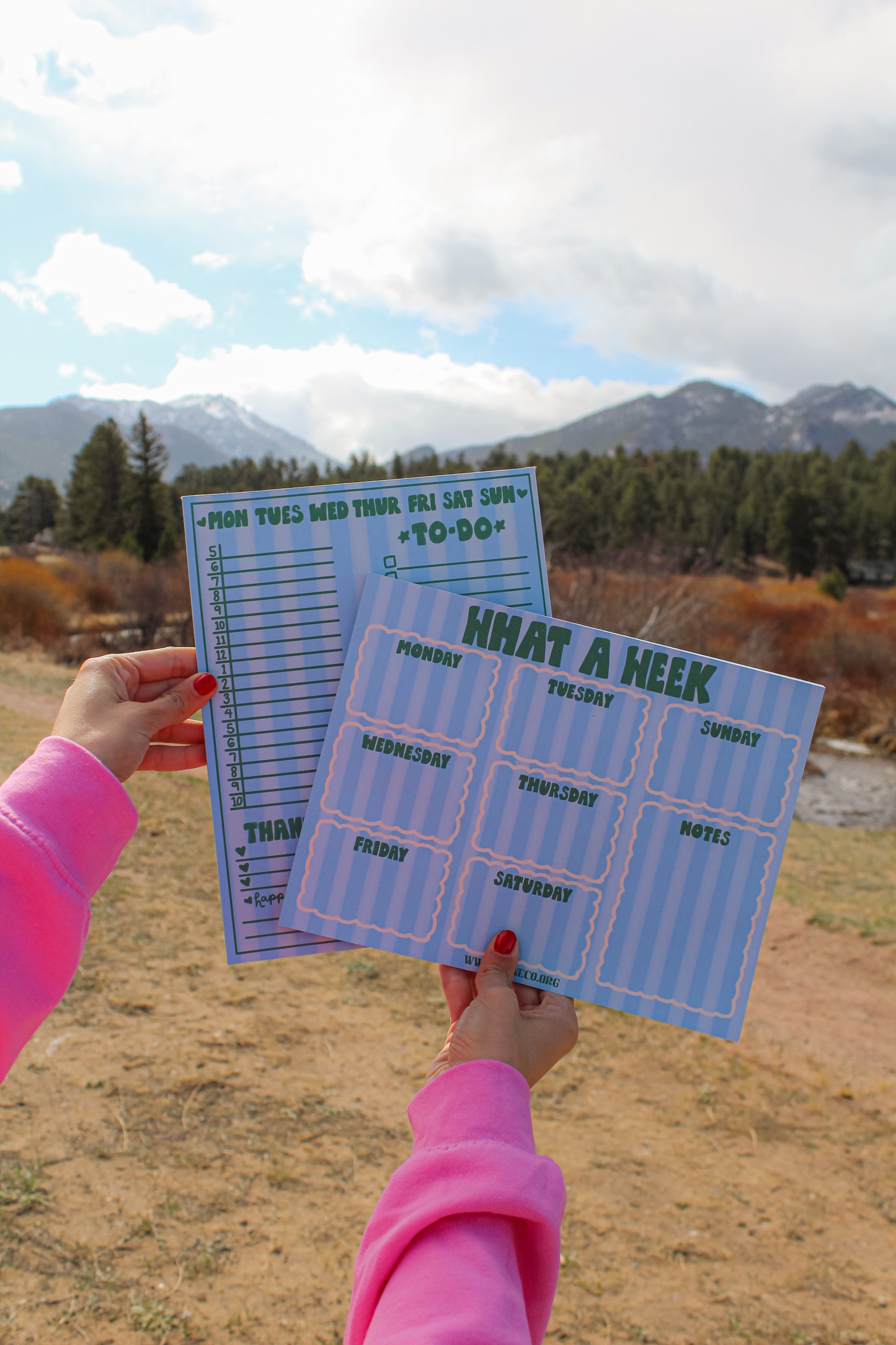 What A Week Jumbo Notepad Blue