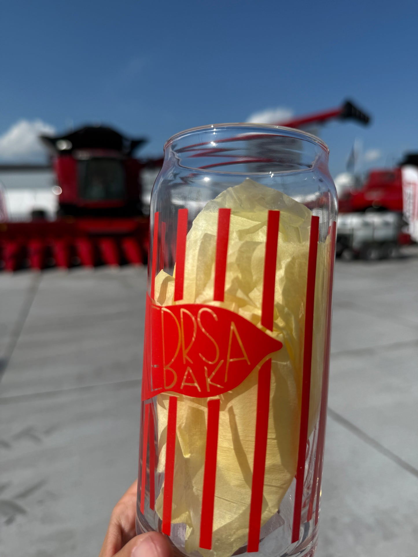 Nebraska Flag Glass Can 20oz