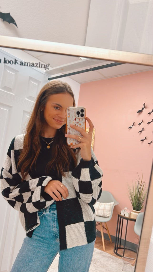 Madden Checkered Cardigan