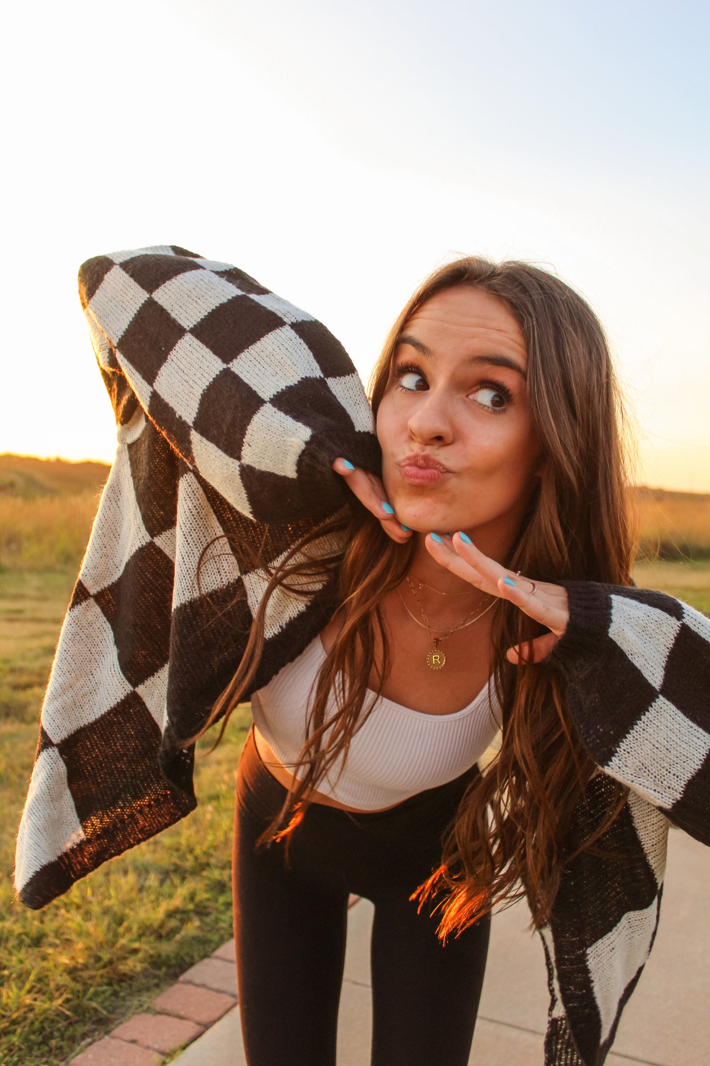 Madden Checkered Cardigan