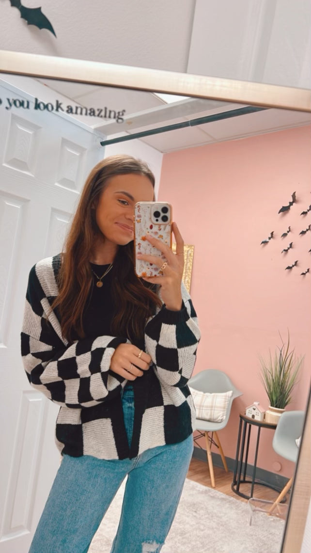 Madden Checkered Cardigan