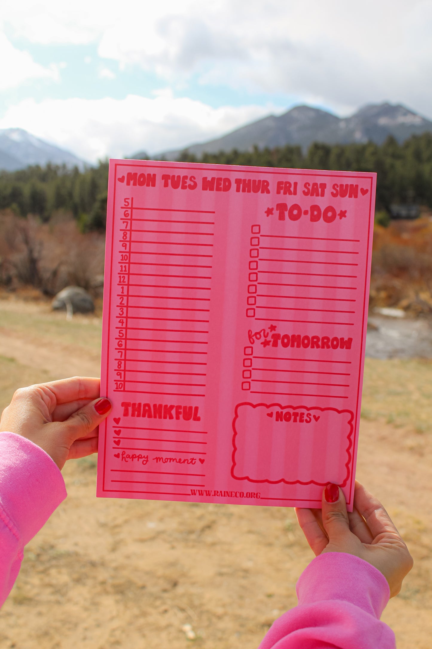 What a Day Jumbo Notepad Pink