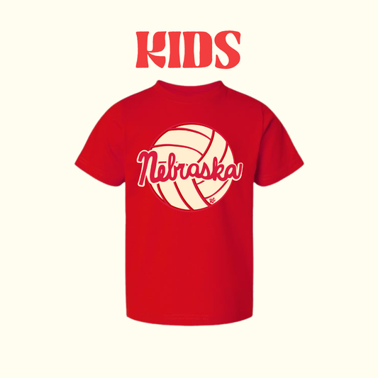 Kids Volleyball Tee Red