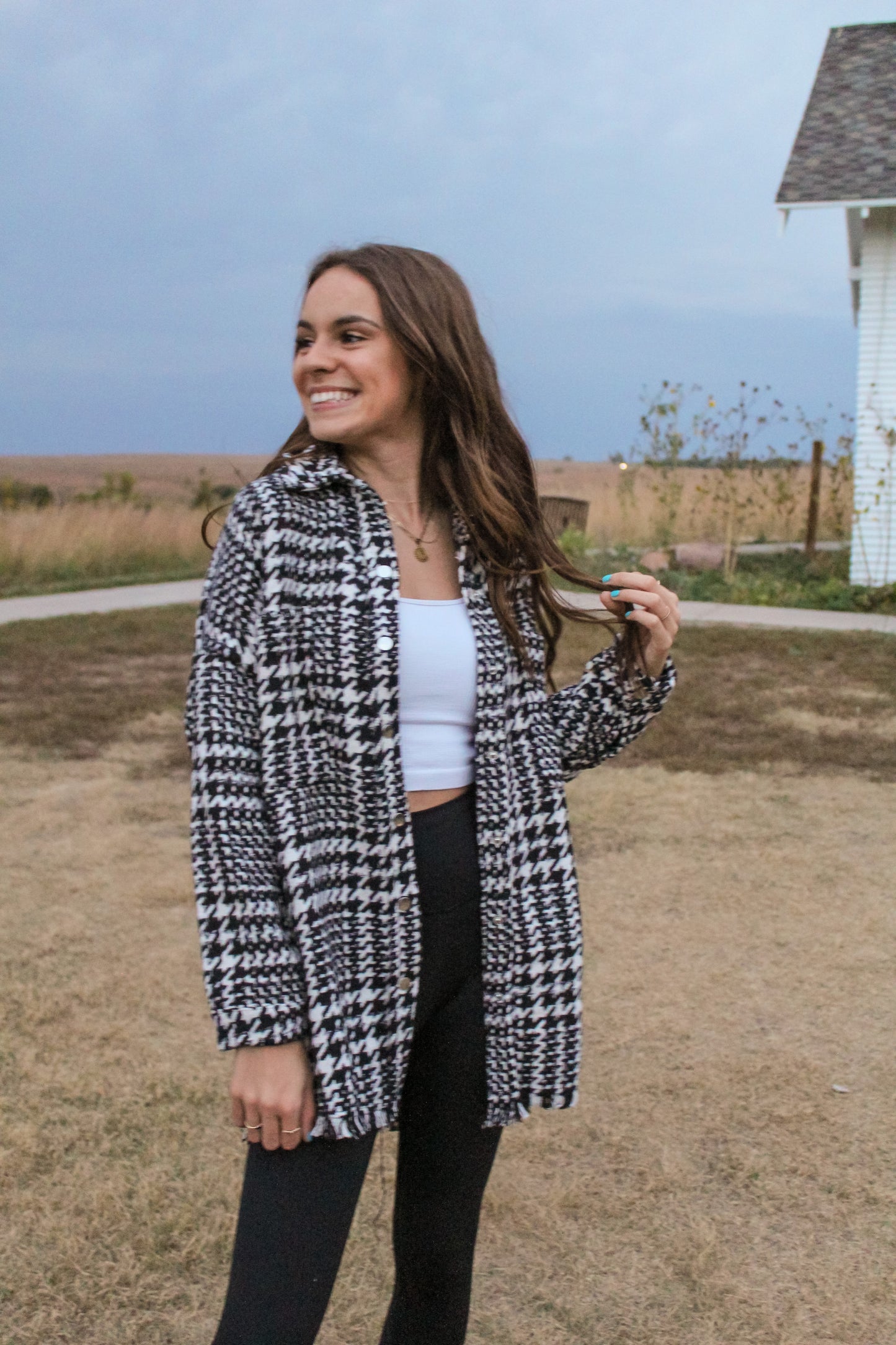 Mavis Houndstooth Jacket
