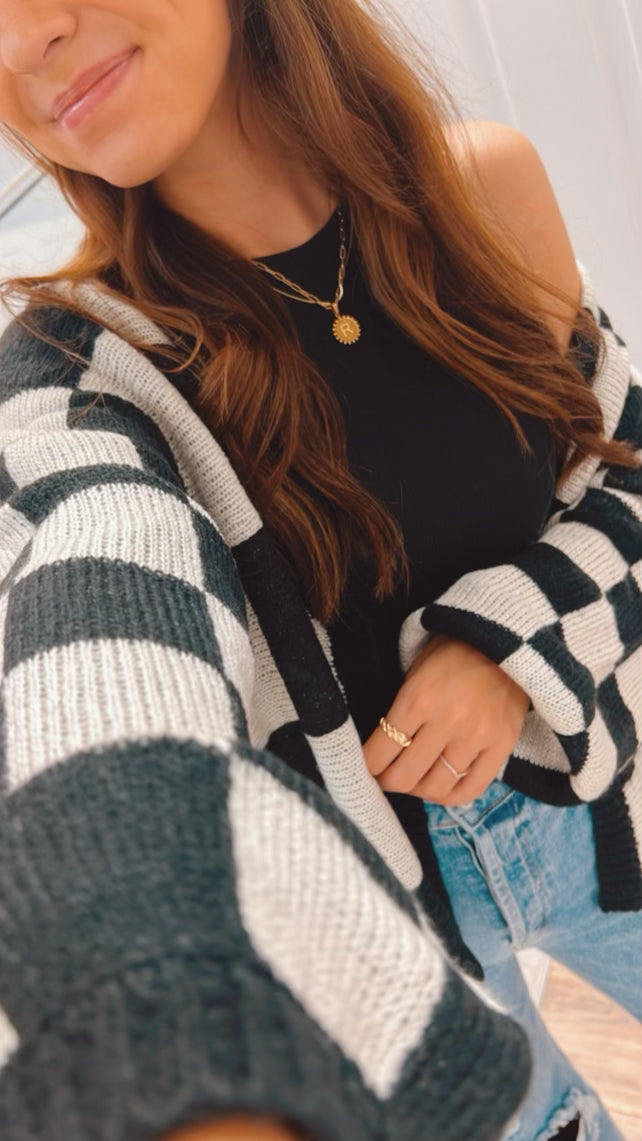 Madden Checkered Cardigan