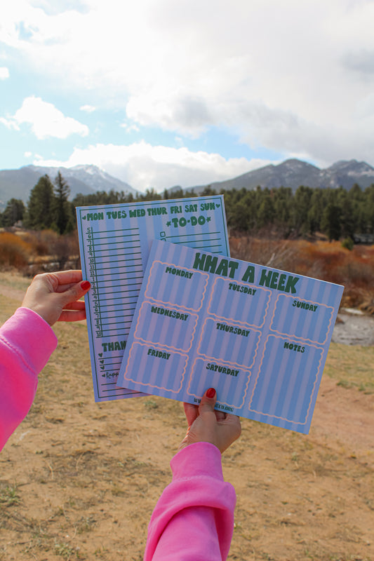 What a Day Jumbo Notepad Blue