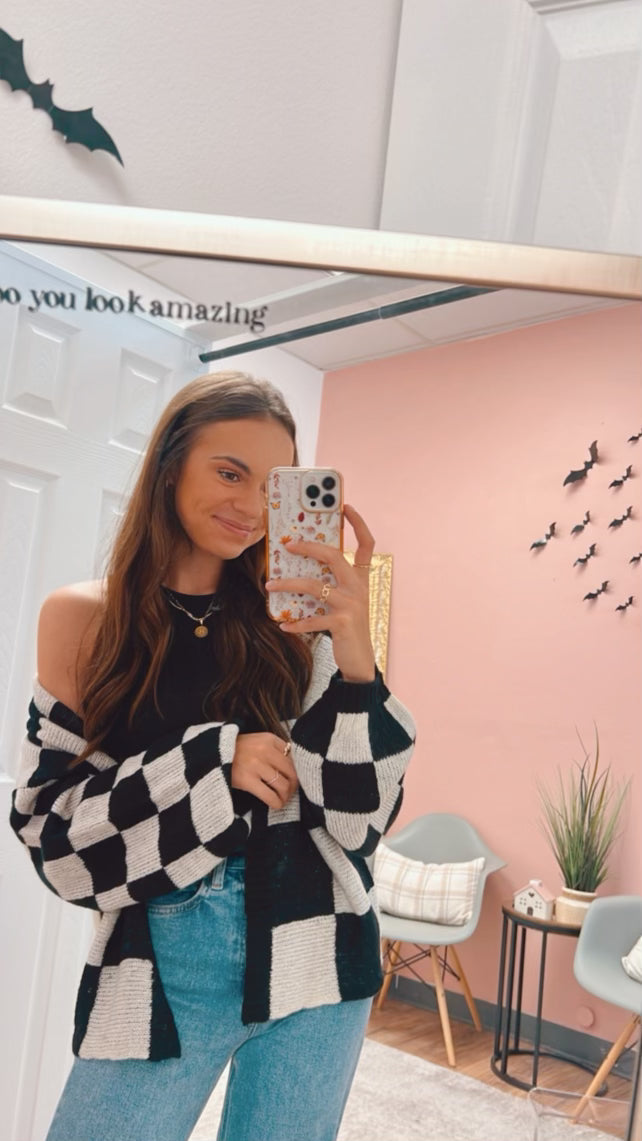 Madden Checkered Cardigan