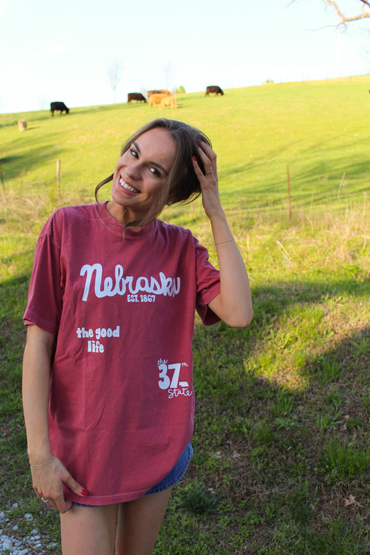 Nebraska 37th Crimson Tee