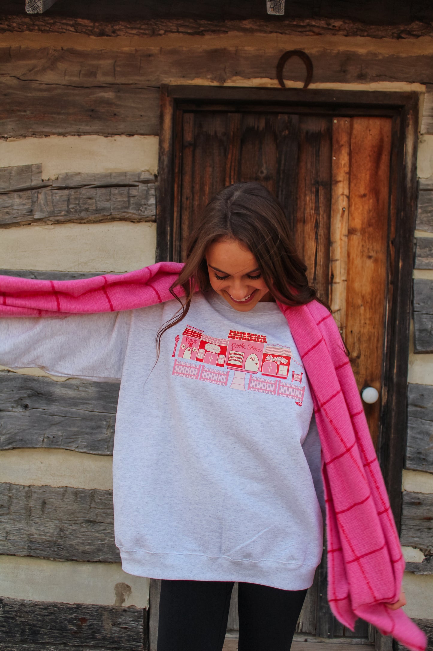 Cozy Village Crewneck Ash Grey