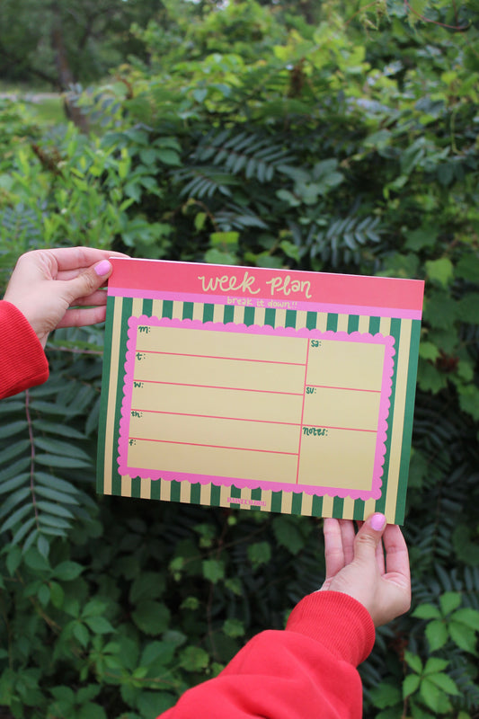 Week Plan Jumbo Weekly Notepad