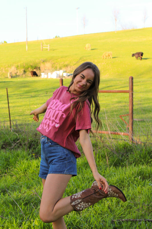 Find Your Joy Crimson Tee