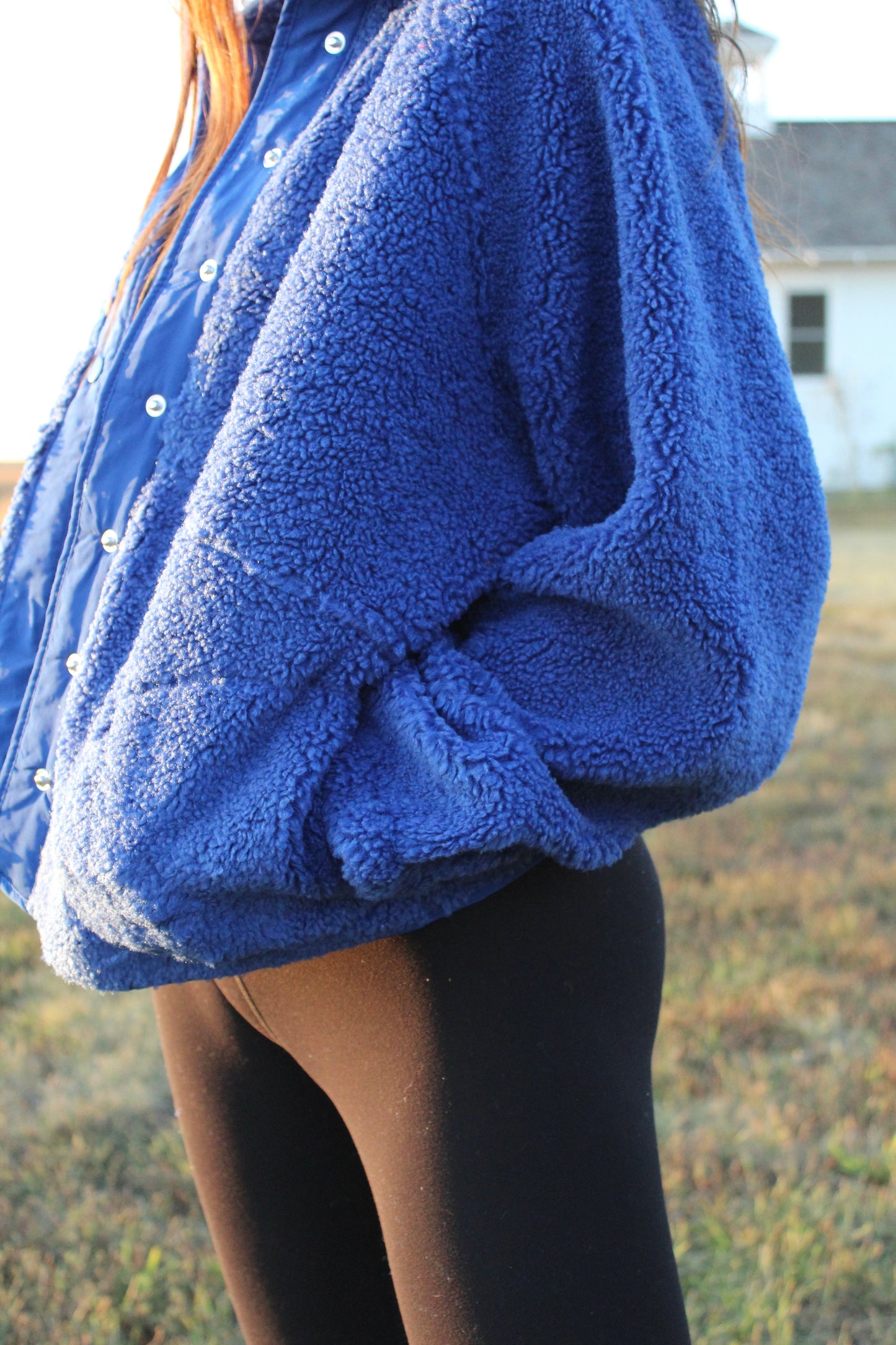 Royal Blue Mountain Top Sherpa Jacket