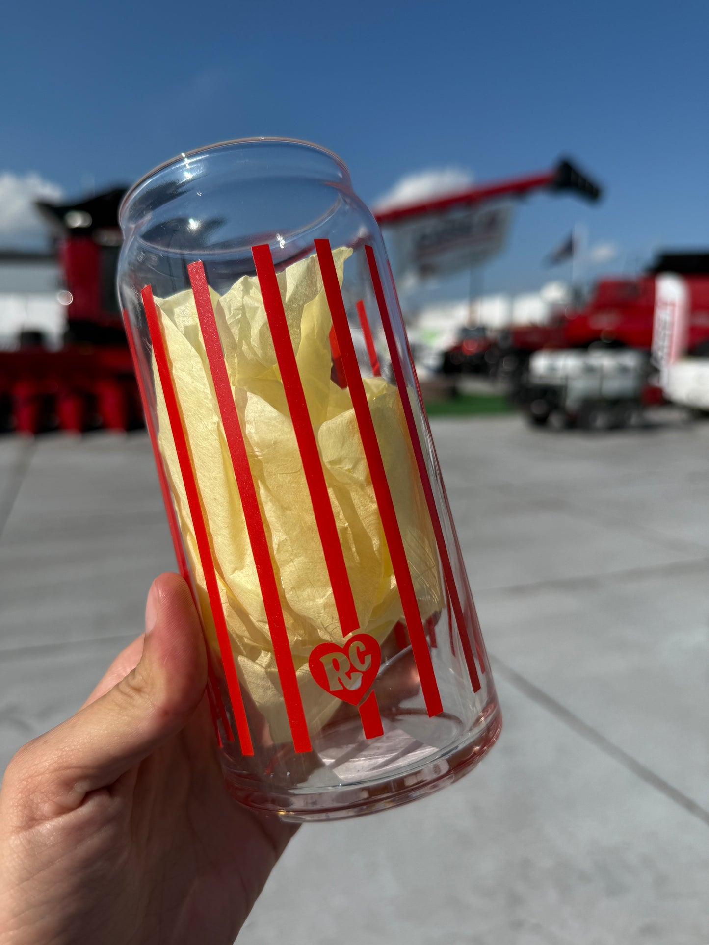 Nebraska Flag Glass Can 20oz