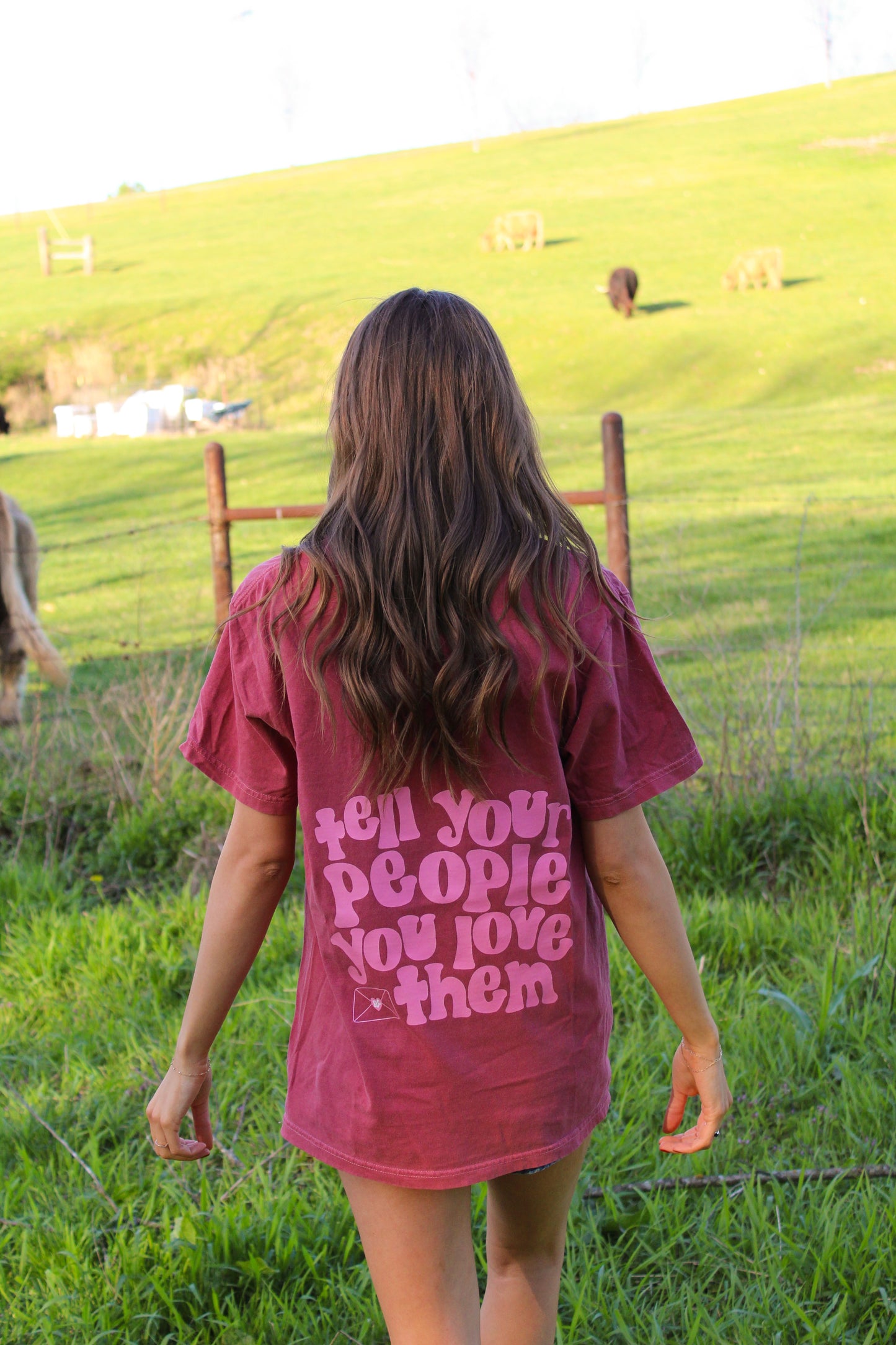 Tell Your People You Love Them Crimson Tee