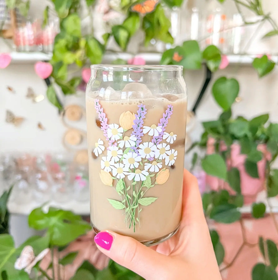 Lavender Glass Can