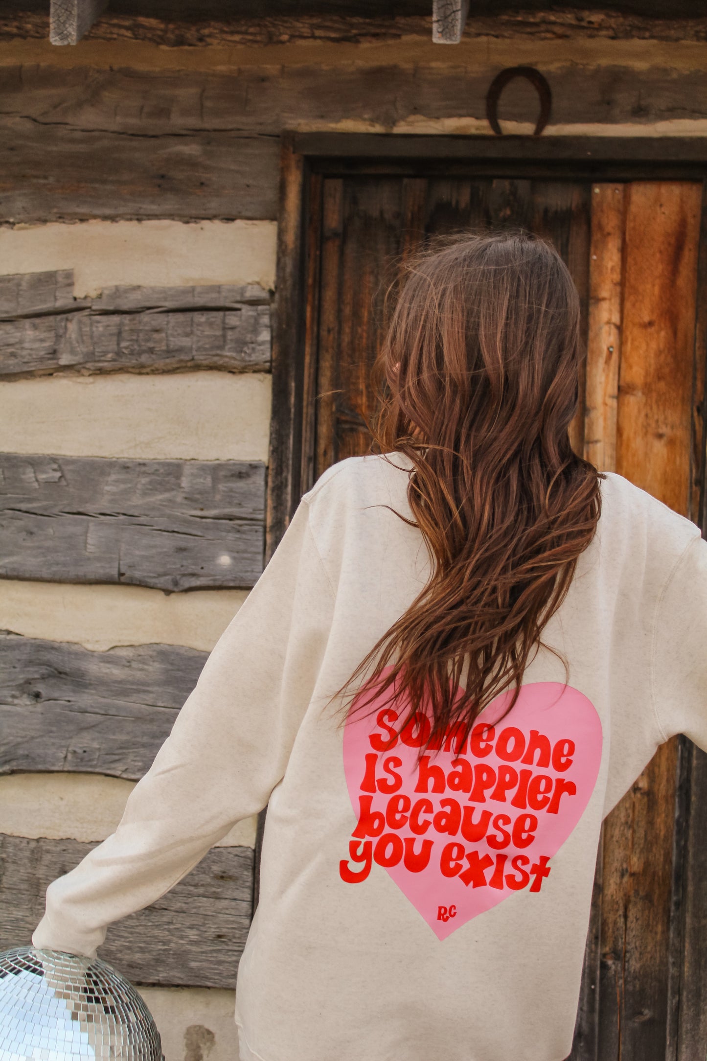 Someone Is Happier Because You Exist Crewneck Natural