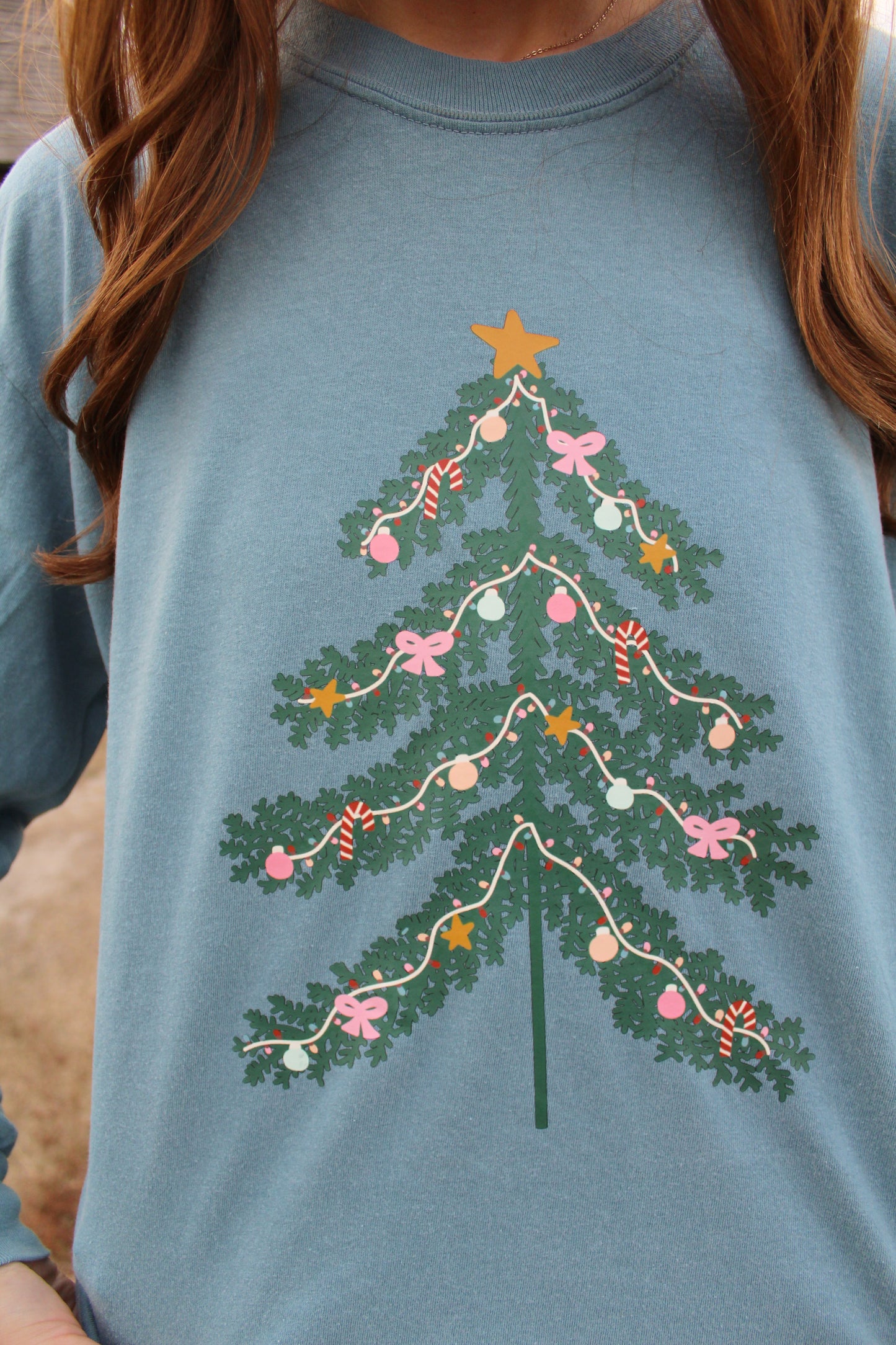 Festive Christmas Tree Long Sleeve