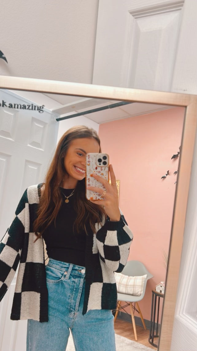 Madden Checkered Cardigan