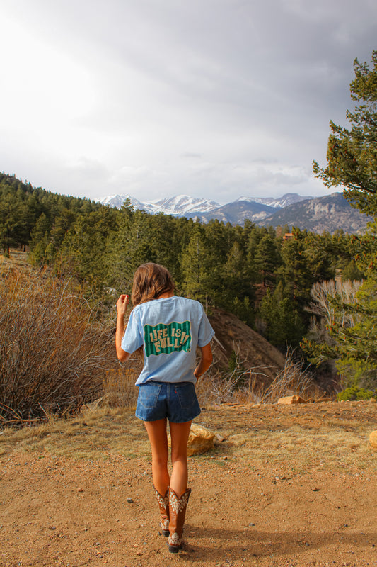 Life is Full Blue Tee