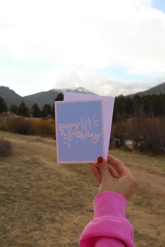 Happy Birthday Fun Card Blue