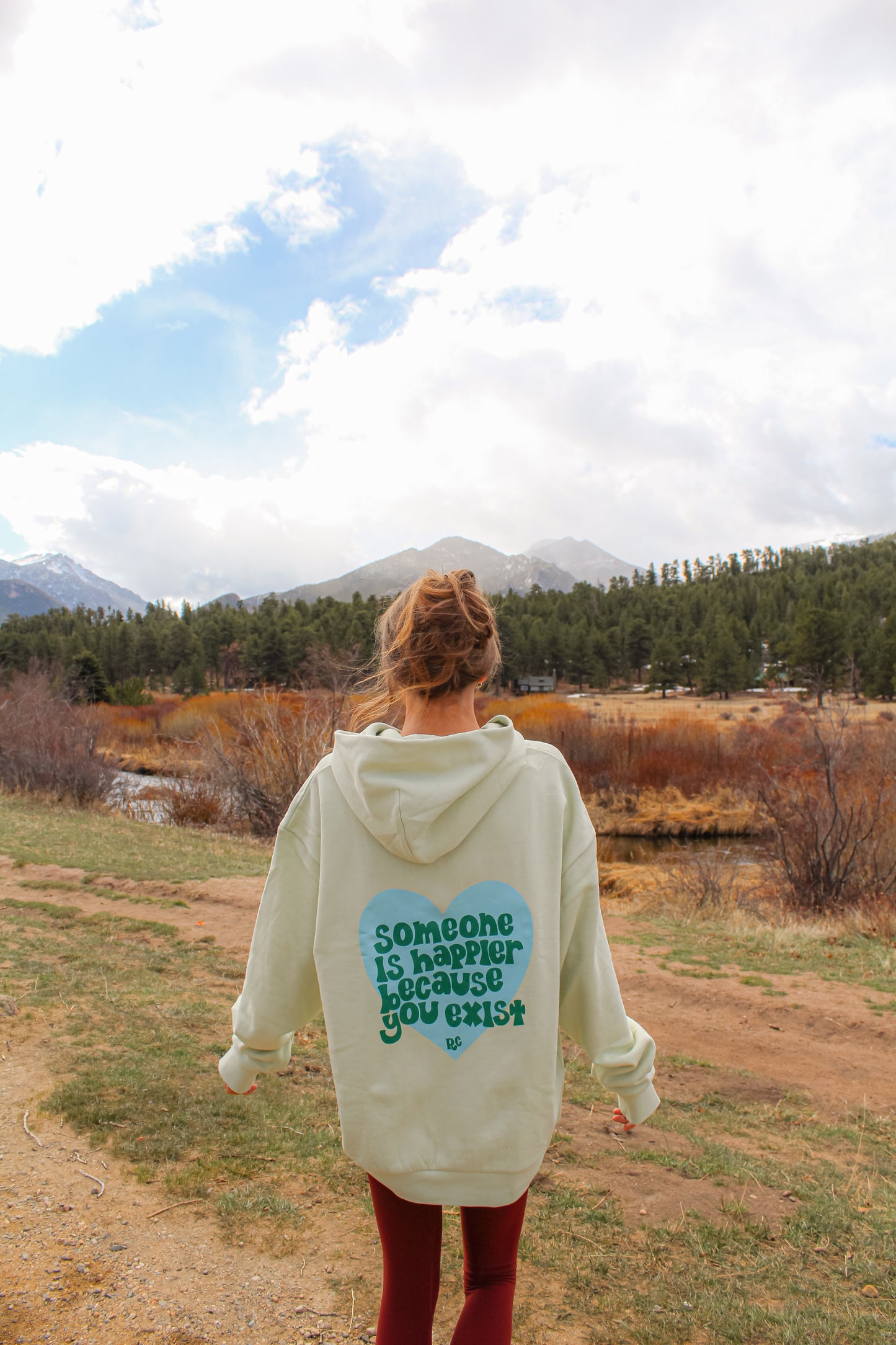 Someone is Happier Because You Exist Lime Hoodie