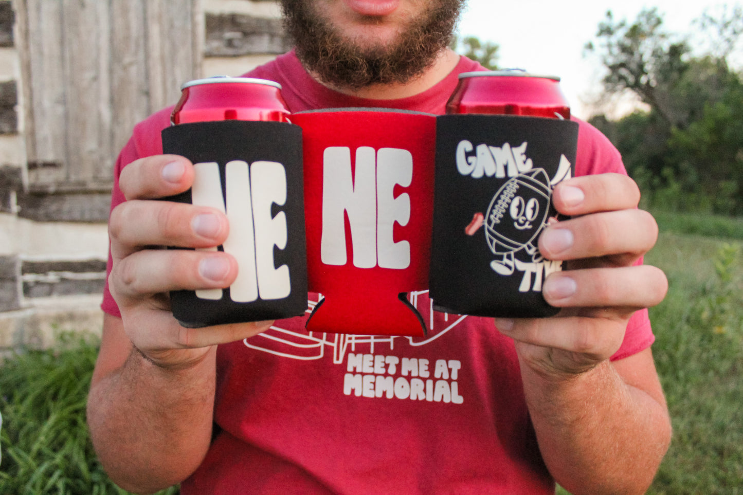 NE Koozie Red