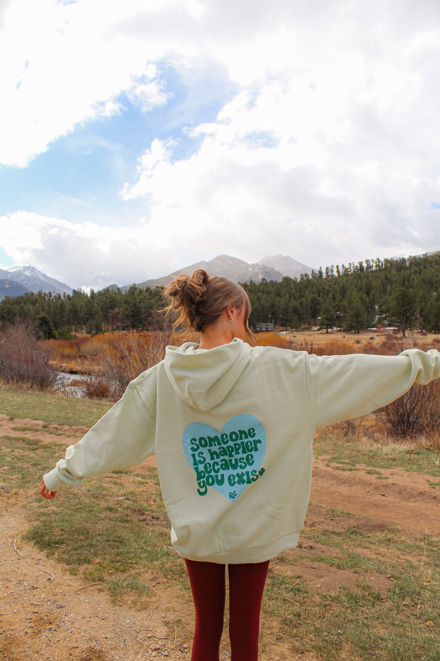 Someone is Happier Because You Exist Lime Hoodie