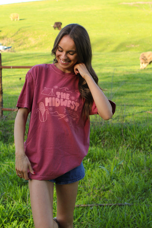 Midwest Things Crimson Tee