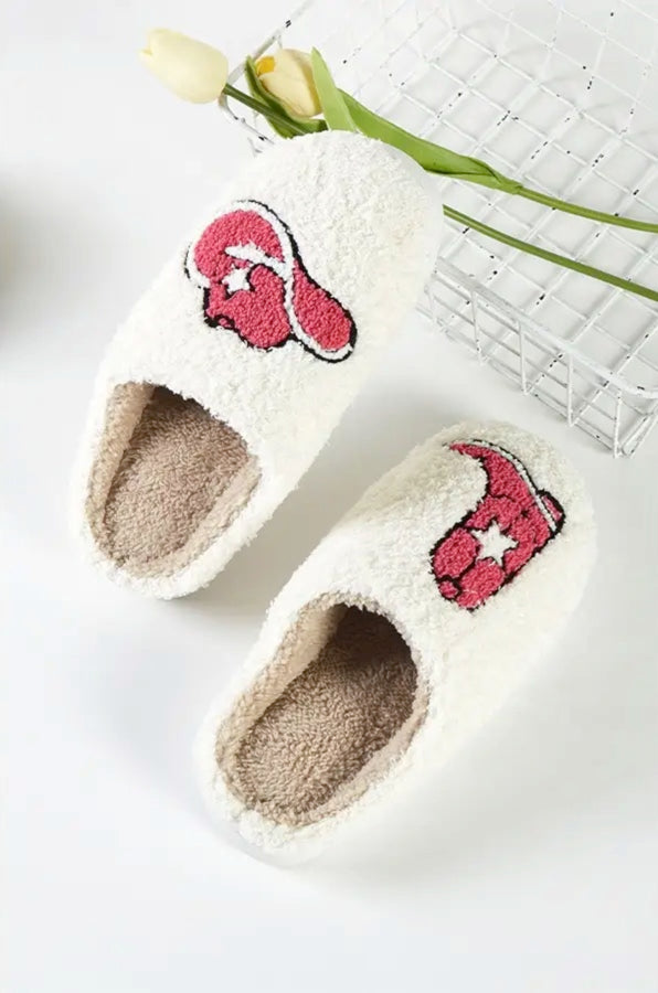 Pink Cowgirl Slippers