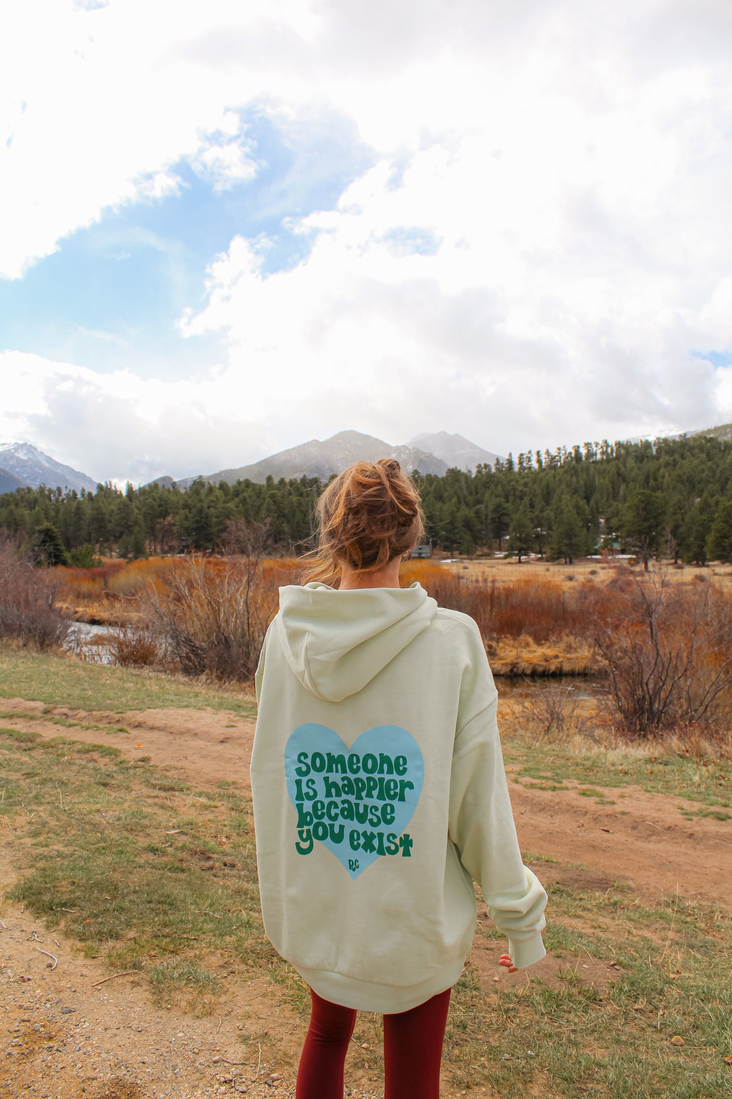 Someone is Happier Because You Exist Lime Hoodie