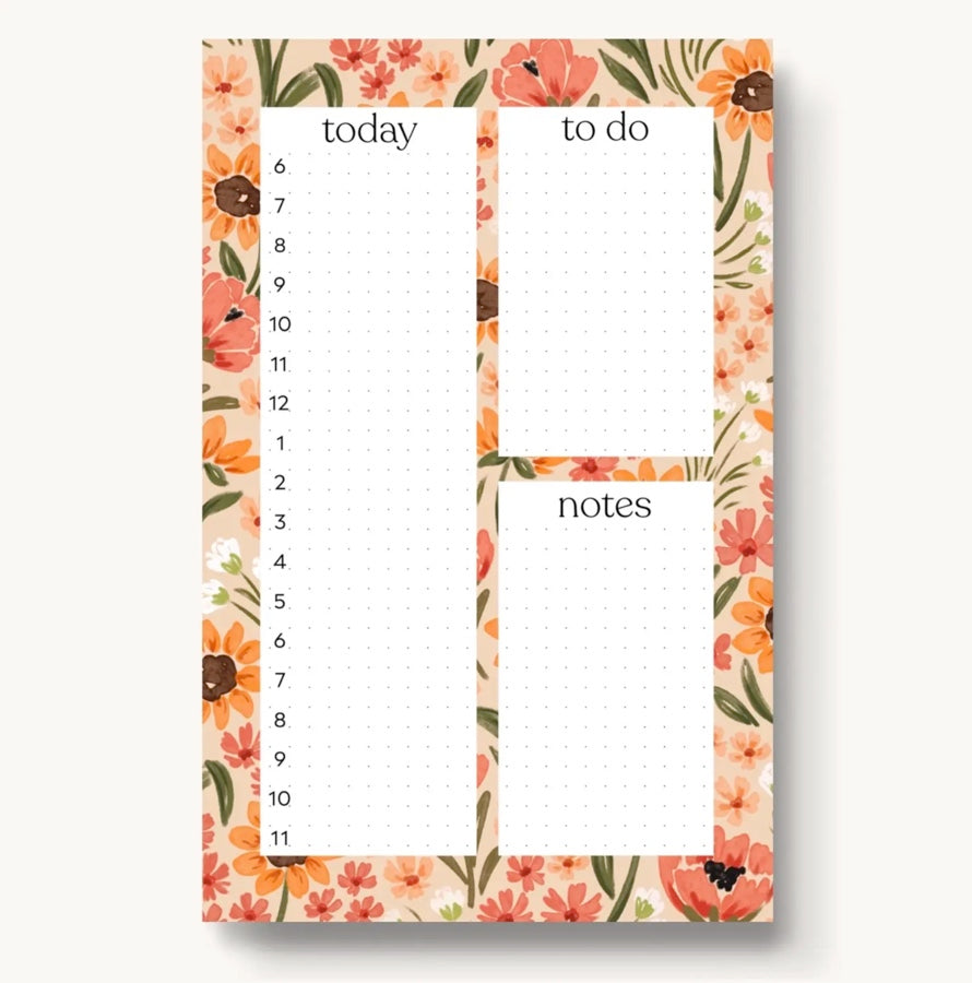 Sunny Poppy Daily Notepad
