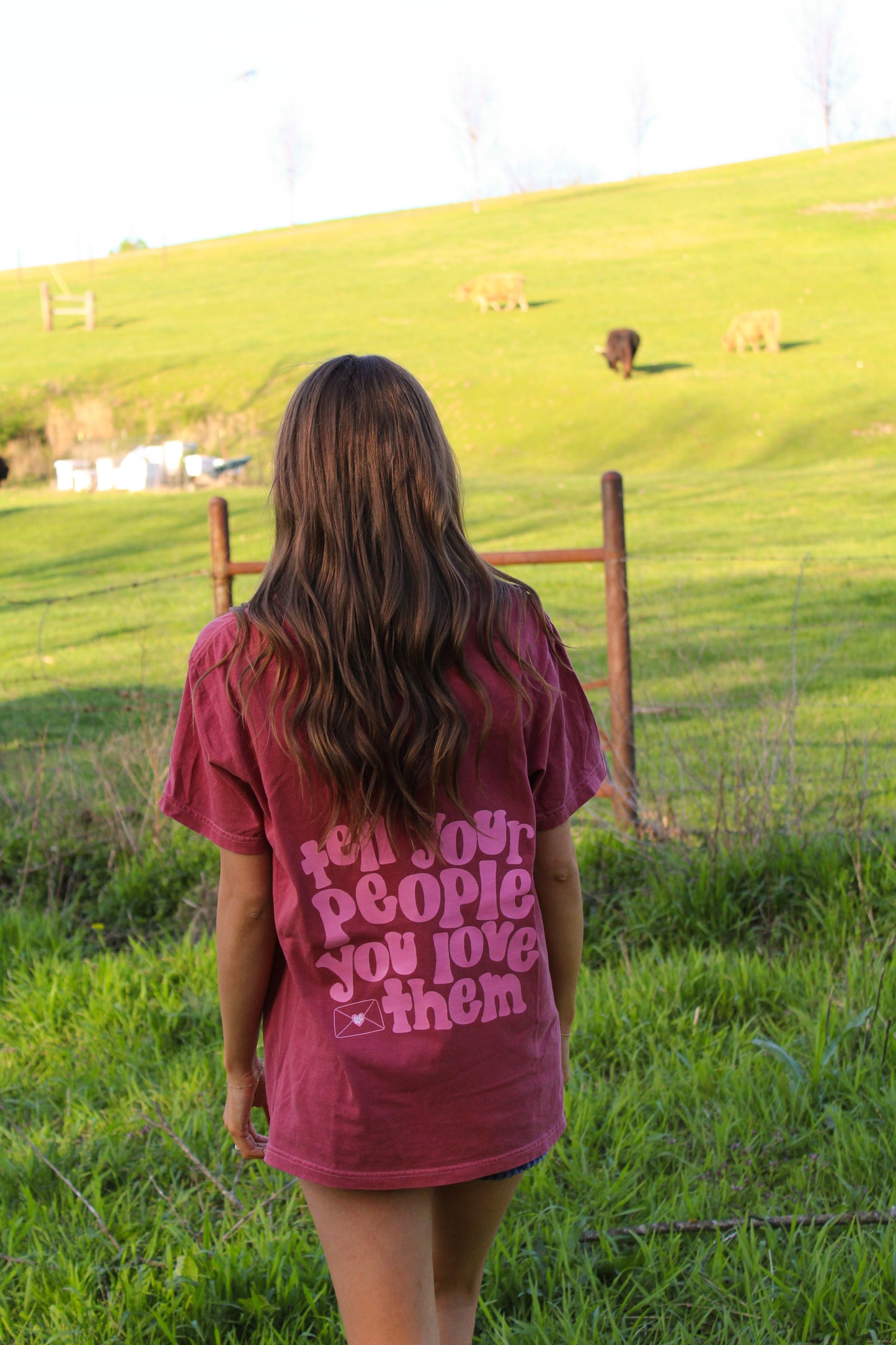 Tell Your People You Love Them Crimson Tee