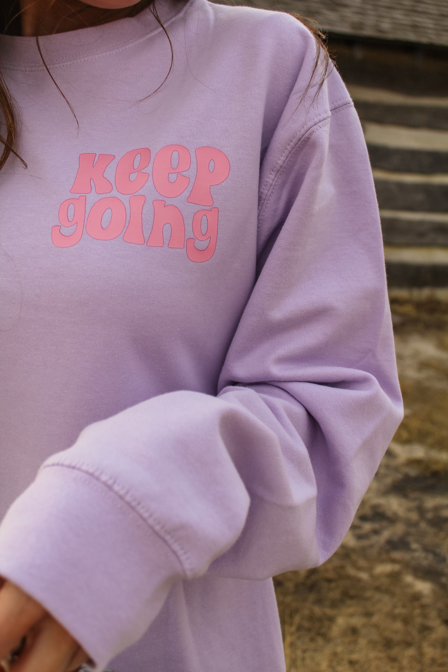 Someone is Happier Because You Exist Crewneck Lilac