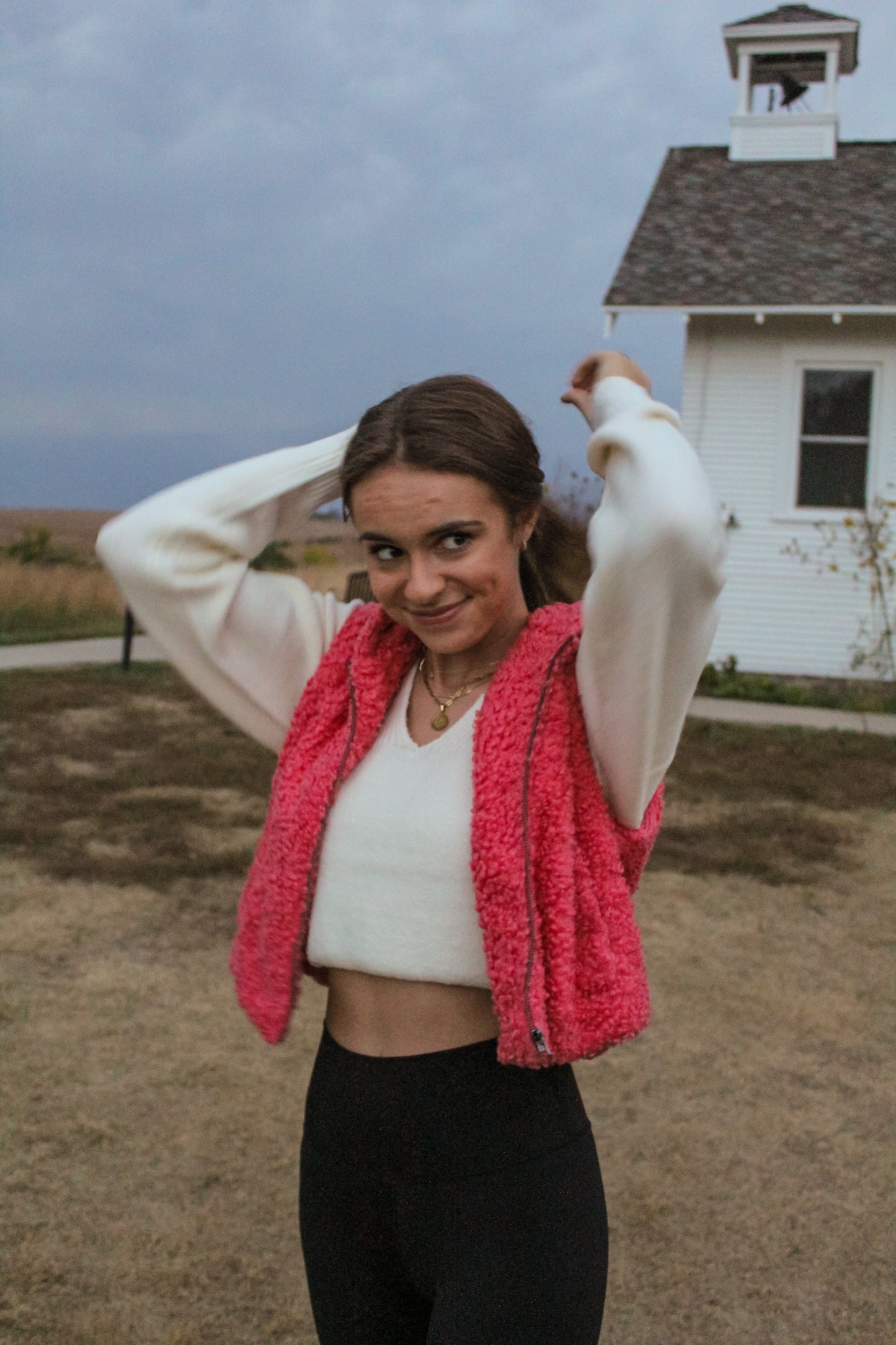Brielle Sherpa Hooded Vest