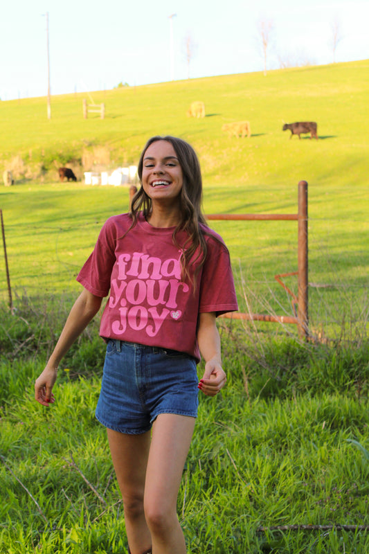 Find Your Joy Crimson Tee