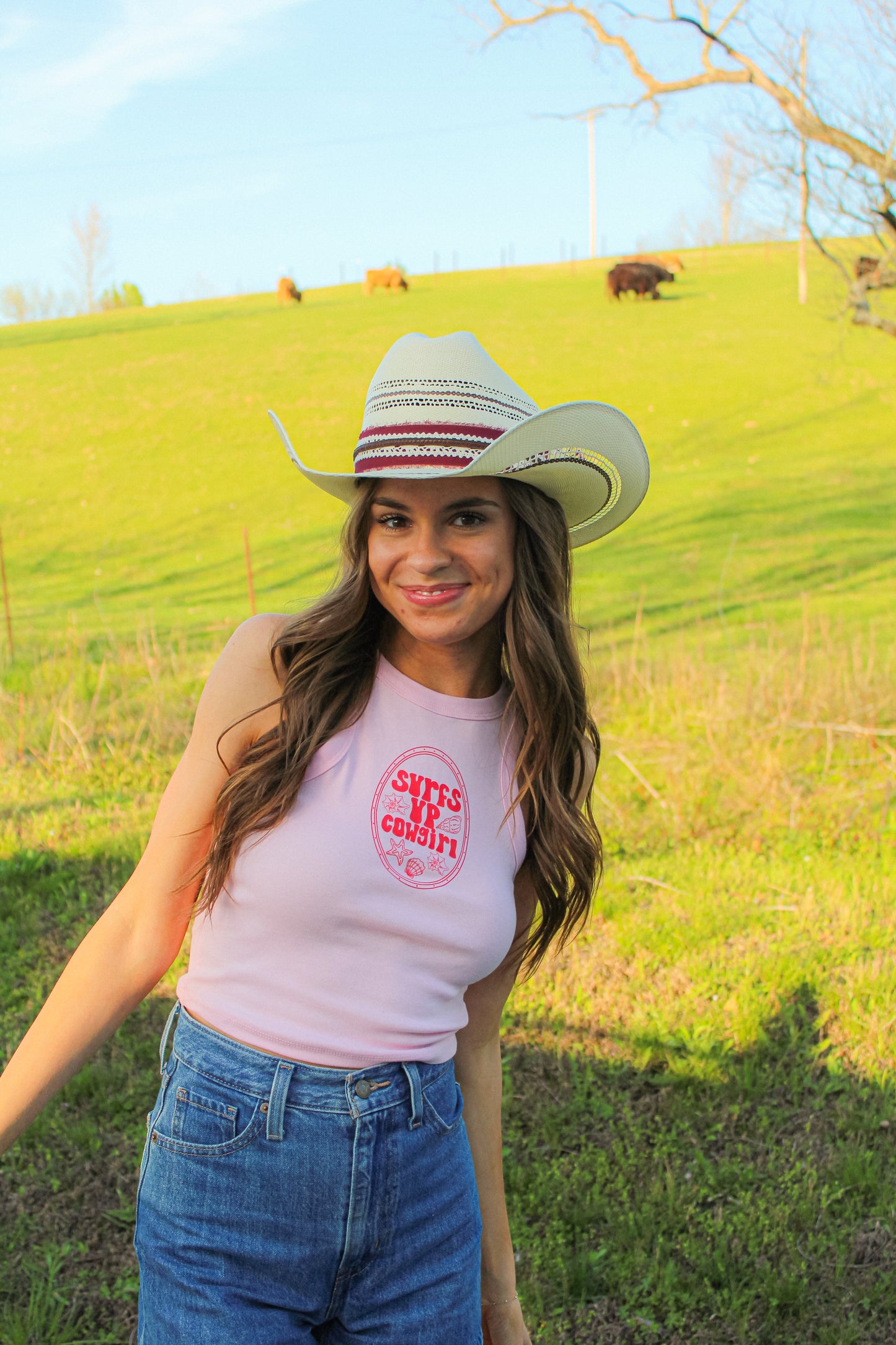 Surfs Up Cowgirl Tank