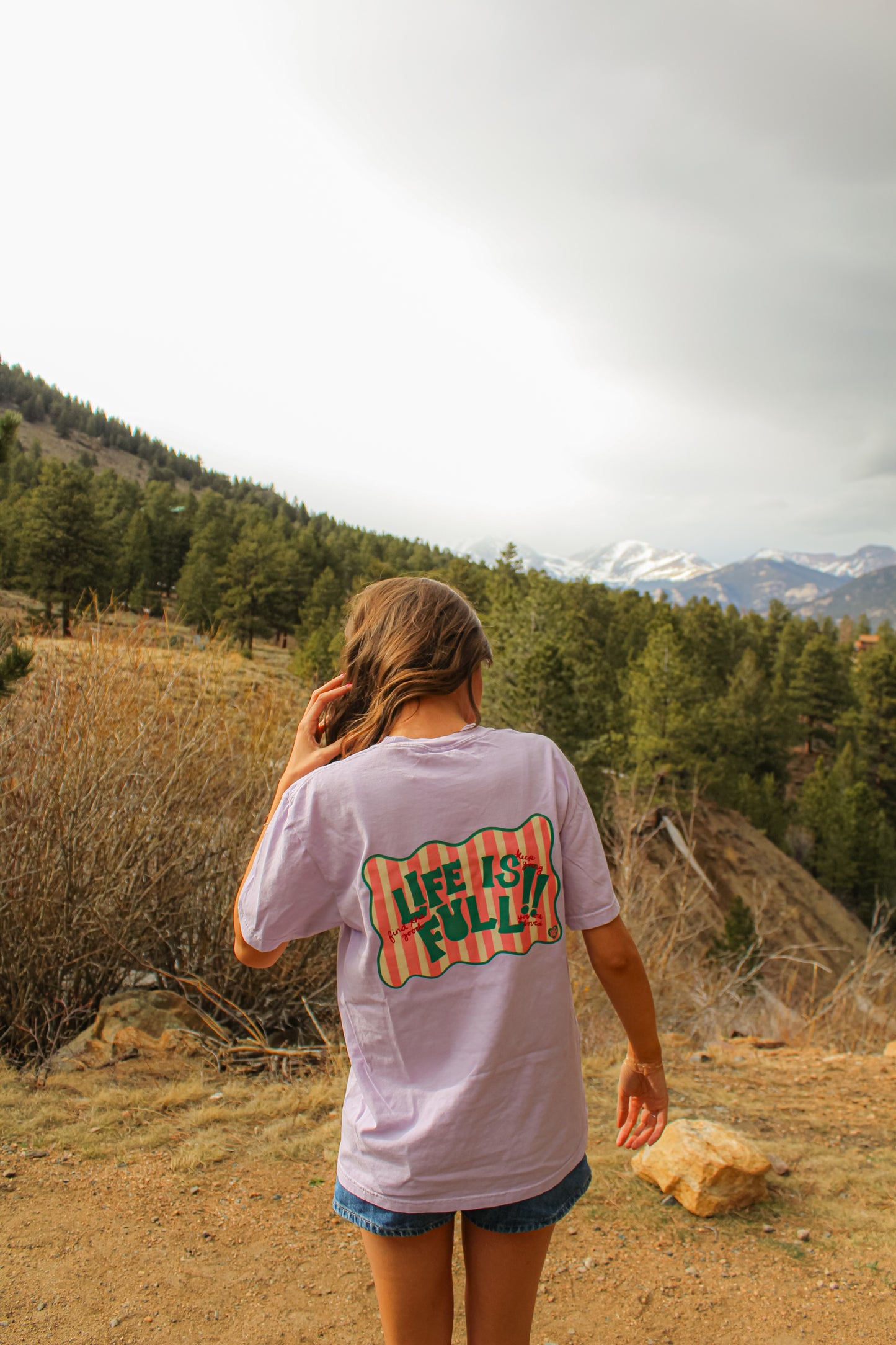 Life is Full Tee Lilac