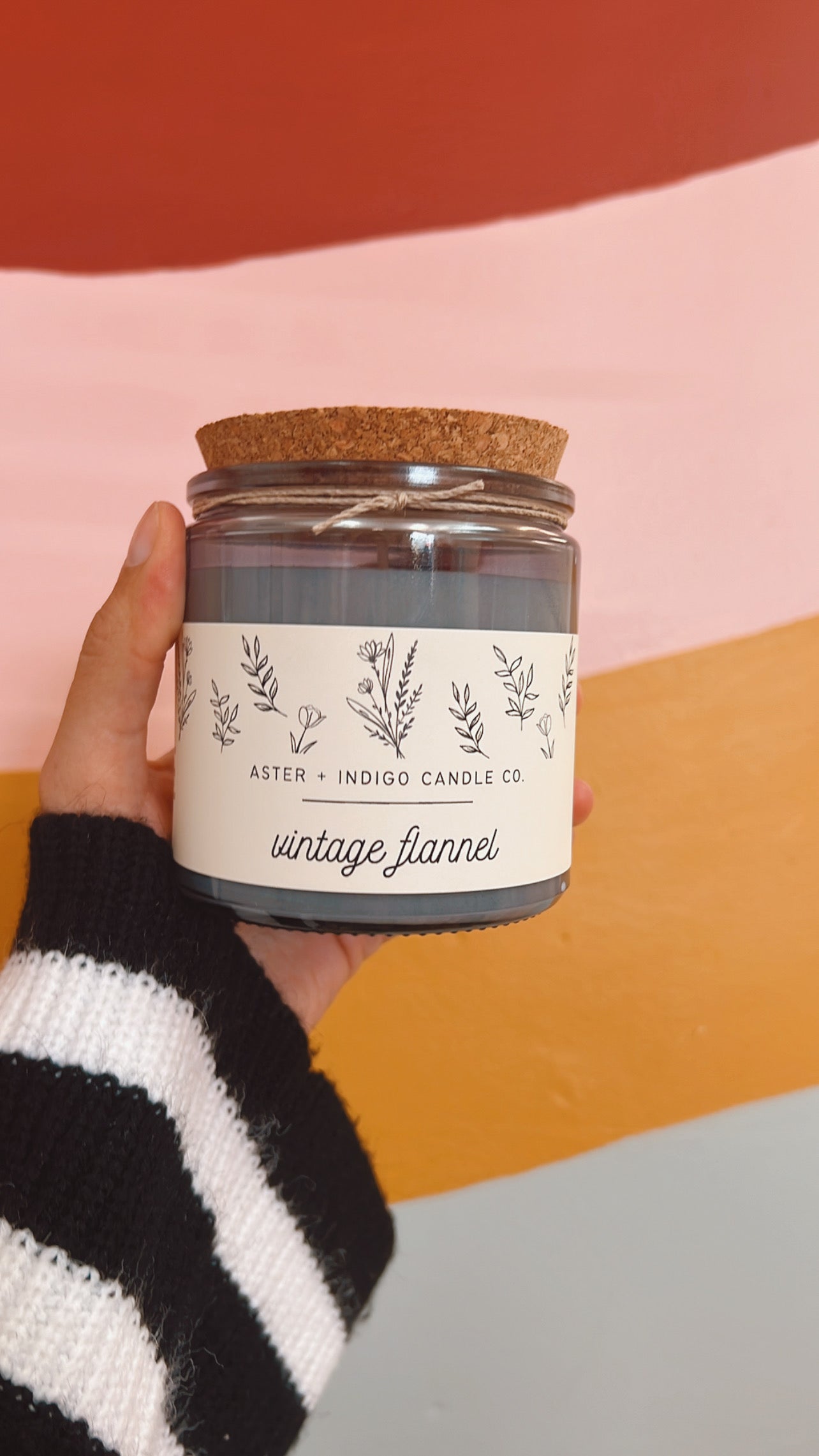Vintage Flannel Candle