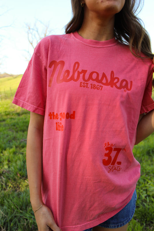 Nebraska 37th Watermelon Tee