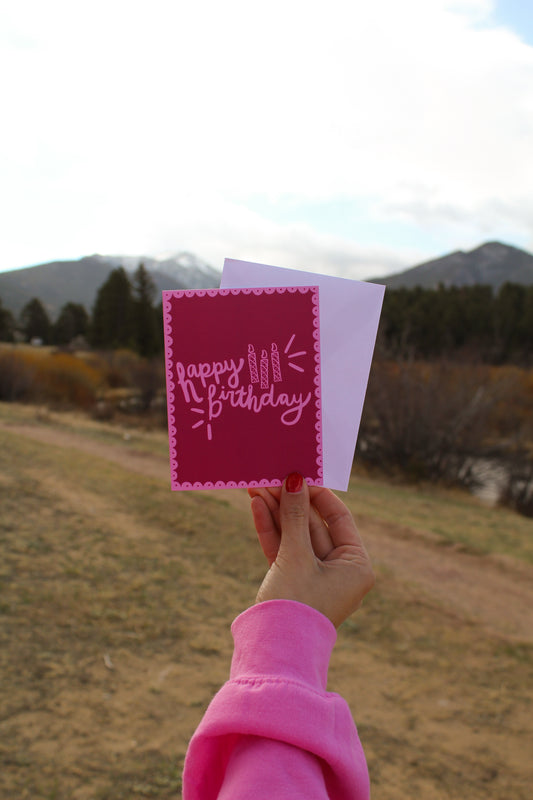 Happy Birthday Fun Card Pink