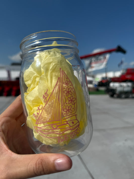 Let Go, Let God Glass Jar 16oz