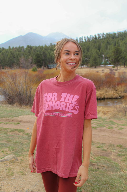 For The Memories Crimson Tee