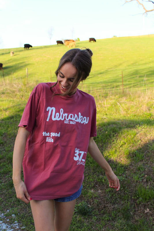 Nebraska 37th Crimson Tee
