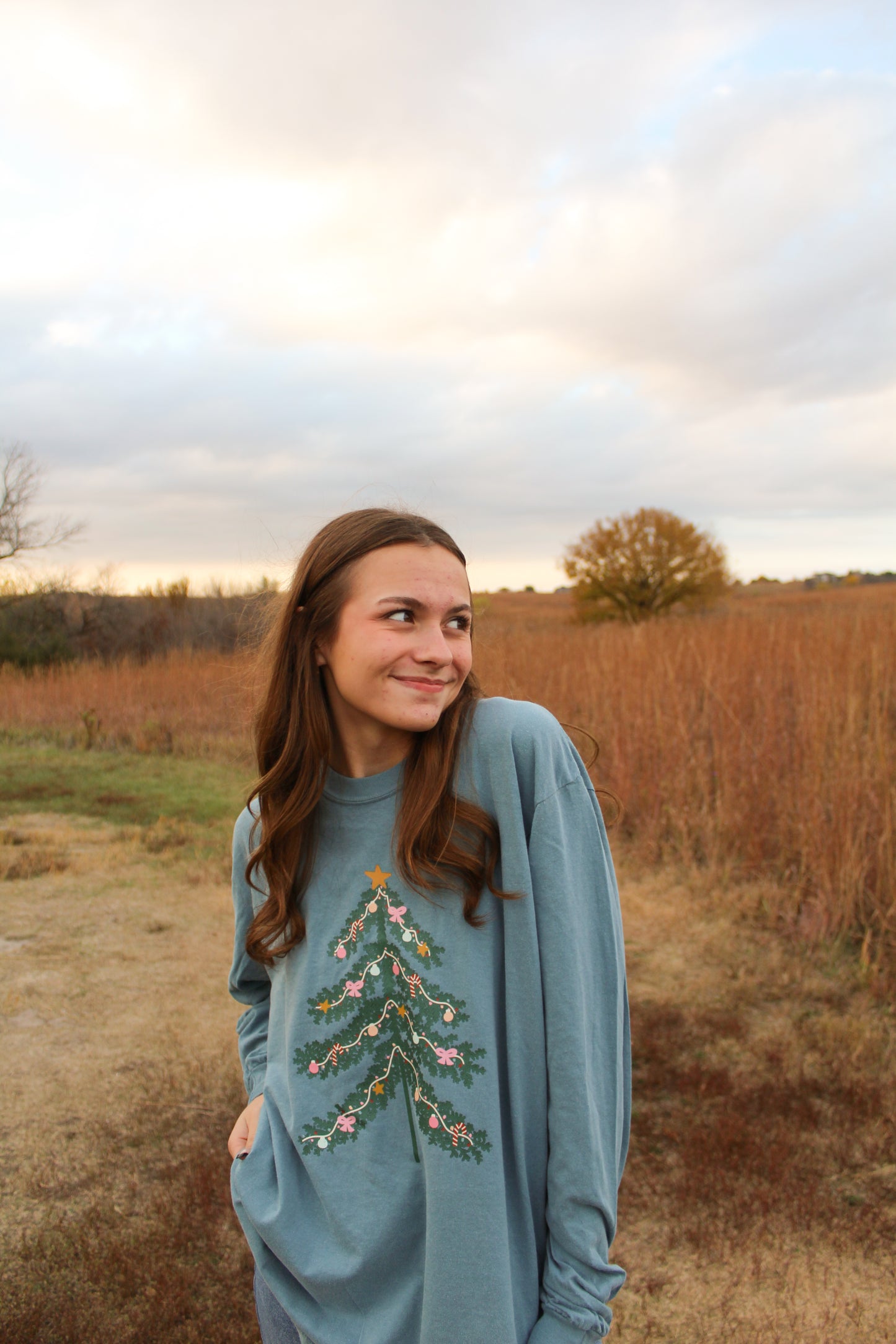 Festive Christmas Tree Long Sleeve