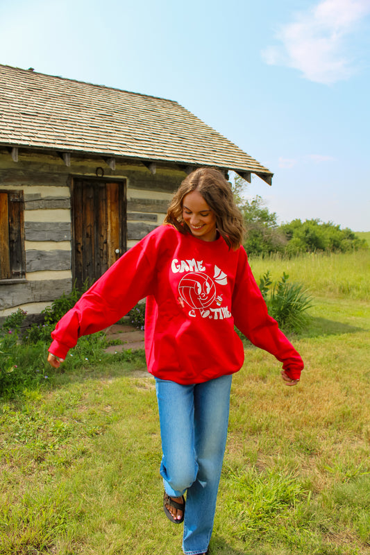 Volleyball Dude Crew Red