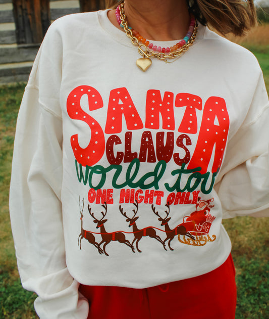 Santa Claus World Tour Sweatshirt Ivory