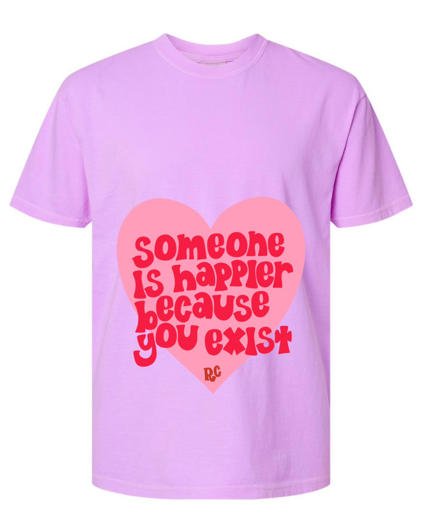 Someone Is Happier Neon Violet Tee